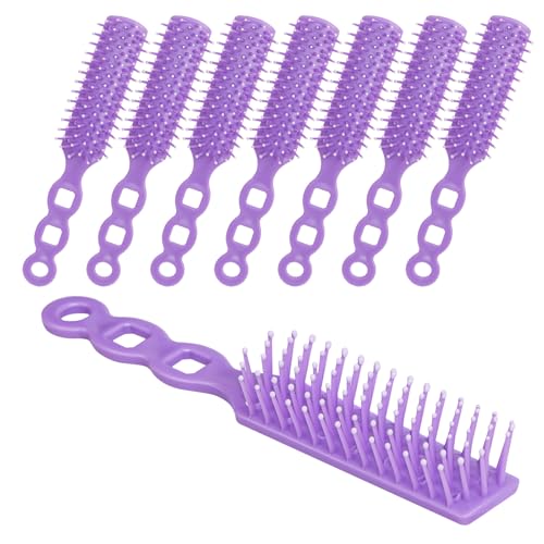 Bulk Hair Brushes for Homeless Individually Wrapped, Hair Brush Bulk, Pack of 100 Hair Brush for Curly Hair Suitable for Homeless,Shelter,Air Bnb/Hotel,Purple