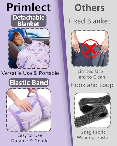 Image of Primlect Toddler Nap Mat with Detachable Blanket and Removable Pillow, Kids Sleeping Bag 55''x35'' for Daycare Preschool Kindergarten, Toddler Sleeping Mat for Boys and Girls