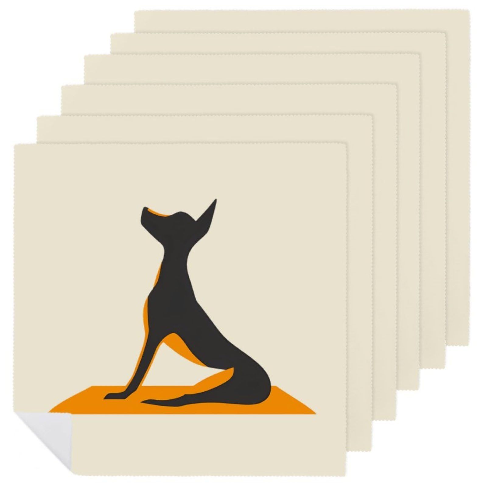 Servilletas de tela lavables de perros yoga: dile adiós al papel con estilo en tu cocina