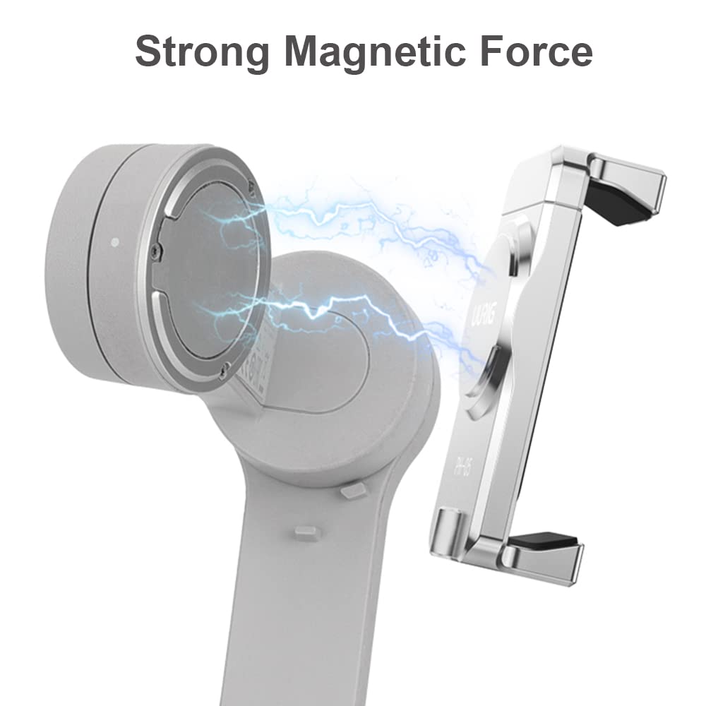 Camnoon PH-05 Magnetic Phone Holder Phone Tripod Mount Clamp Aluminum Alloy with Cold Shoe Mount 1/4 Inch Screw Hole Replacement for iPhone 14/13/12/11 and More