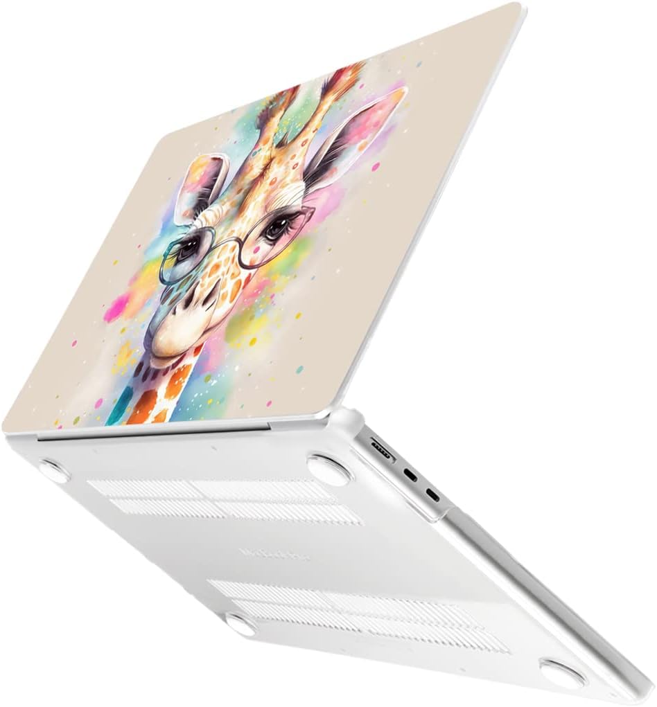MEEgoodo Case for M4/M3/M2 MacBook Air 13.6 inch 2025 2024 2022, Fit Model A3240/A3113/A2681, Laptop Hard Shell with Keyboard Cover & Screen Protector Compatible with MacBook Air 13 inch, Giraffe - Image 6
