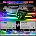 Nilight 4PCS Golf Cart Underglow LED Light Strip Dream Color Multi-Mode Neon Accent Lighting Kit APP and Remote Control Sound Active Music Sync IP67 Waterproof 12V-66V Input for EZGO Yamaha Club Car