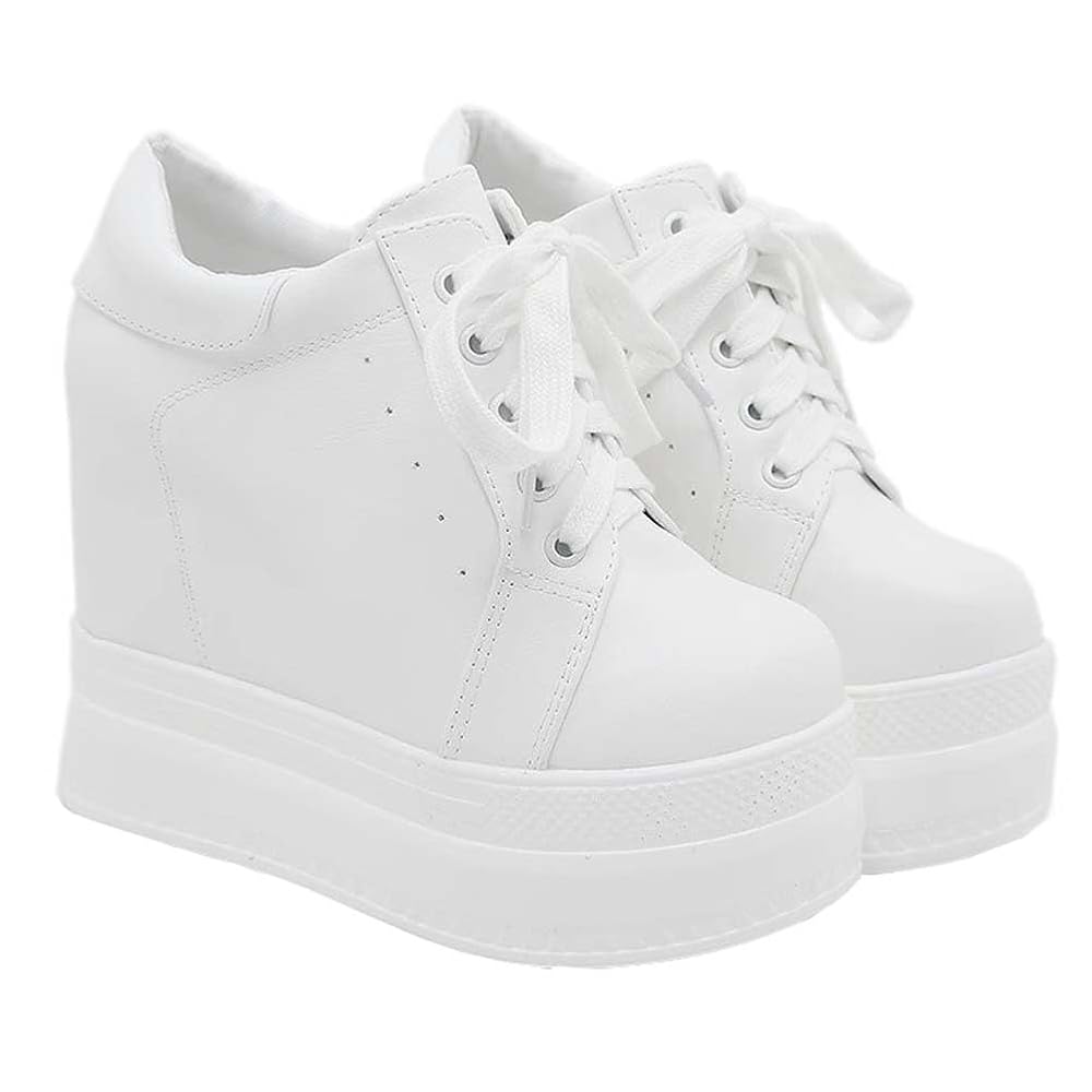 Amazon.co.jp: [Lomohanaga] 厚底 スニーカー 白 厚底スニーカー