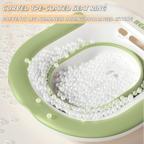 Faltbares Sitzbadewanne,Aufhängbar Sitz Bath,Sitzbad für die Toilette mit Spülung,Sitzbad für die Toilette mit Handspülpumpe für Hämorrhoiden Wochenbettpflege Schwangere und Ältere Menschen