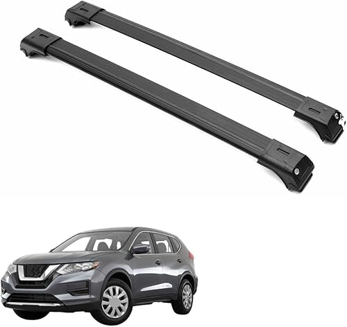 ERKUL ERKUL Car Accessories - Barras transversales de aluminio compatibles con Nissan Rogue Sport 2017-2022  Juego de barras transversales de