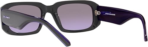 Miniatura 6 de ARNETTE Gafas de sol para hombre, montura negra, lentes gris oscuro, 2.087in