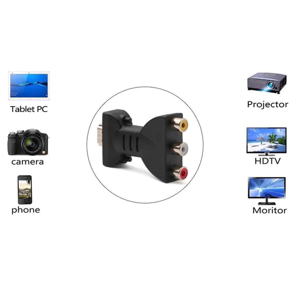 Adaptador RCA a HDMI 1080P AV convertidor para HD TV Box DVD