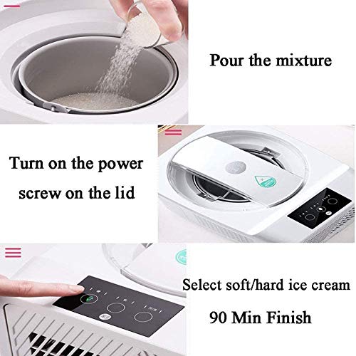 Automatische elektrische Mini-Eismaschine mit rutschfestem Boden, schnelle und einfache hausgemachte Eiscreme, gefrorener Joghurt, Dessert, Sorbet, Gelato-Maschine – Bild 8