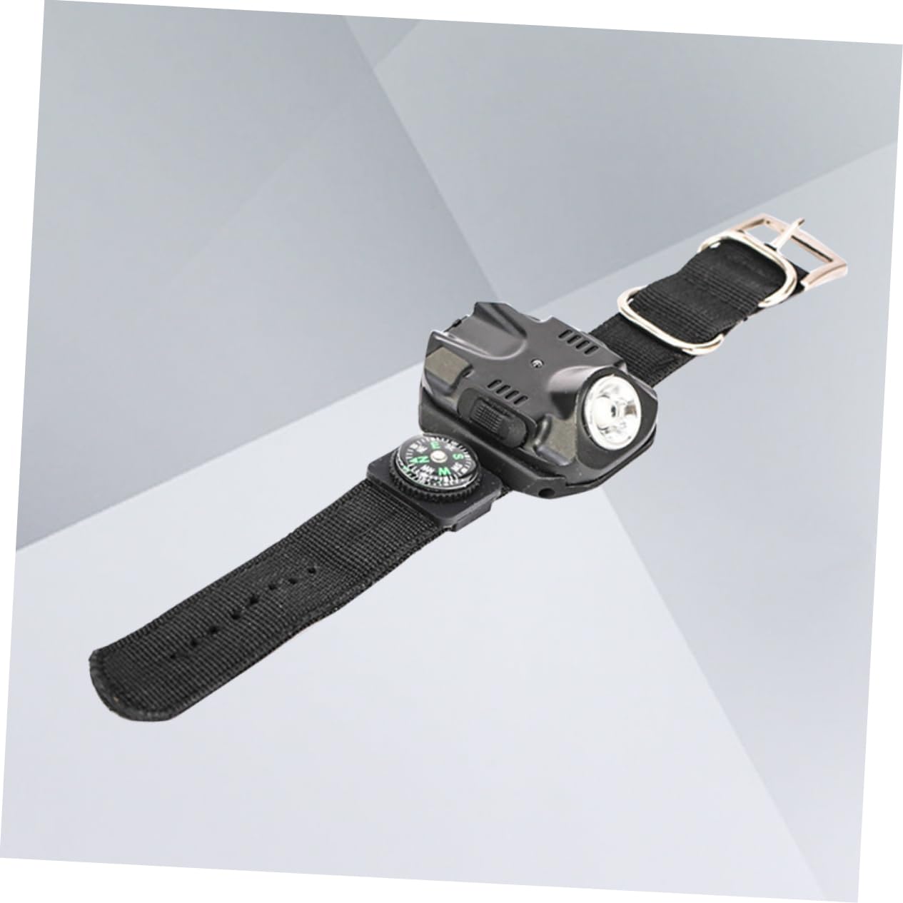 Gadpiparty Portable Led Wrist Watch Light Outdoor Utility for Camping Hiking and Night Sports Compact Flashlight with Compass