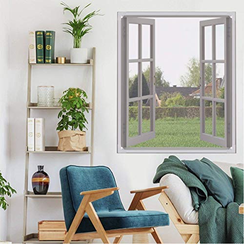 Image of Divyanshi Anaya Retailers Mosquito Net with Adhesive Velcro Tape for Window (150 x 150 cm, White)
