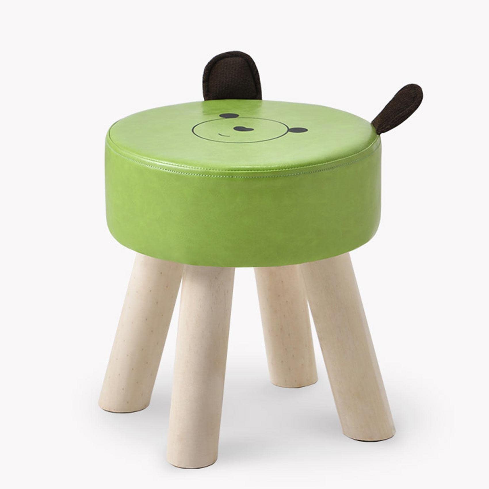 Repose-pieds de dessin animé vert petit tabouret à chaussures