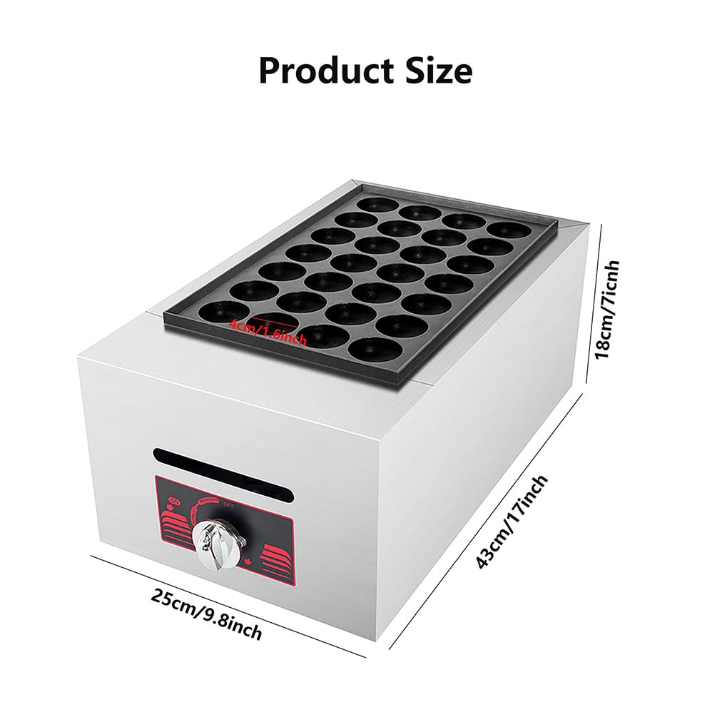 Máquina para Hacer Takoyaki Comercial De 28/56 Piezas por Tiempo, Máquina para Hacer Takoyaki A Gas De Doble Placa, Máquina para Hacer Bolas De Pescado De Pulpo De Acero Inoxidable, Máquina para