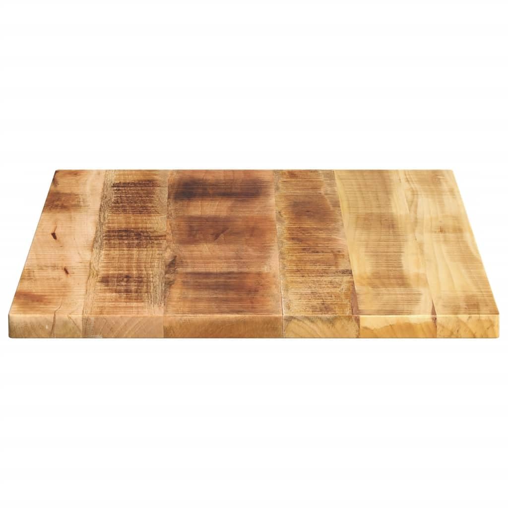 vidaXL Tischplatte, Holzplatte für Esstisch Couchtisch, Massivholzplatte Rustikales Design, Ersatztischplatte, 80x60x2,5cm Rechteckig Raues Massivholz Mango