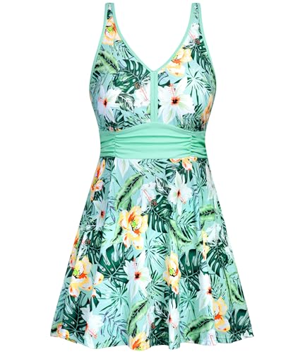 Arolina Women Plus Size Bathing Suit – Tummy Control Swim Dress for Comfortable Beachwear