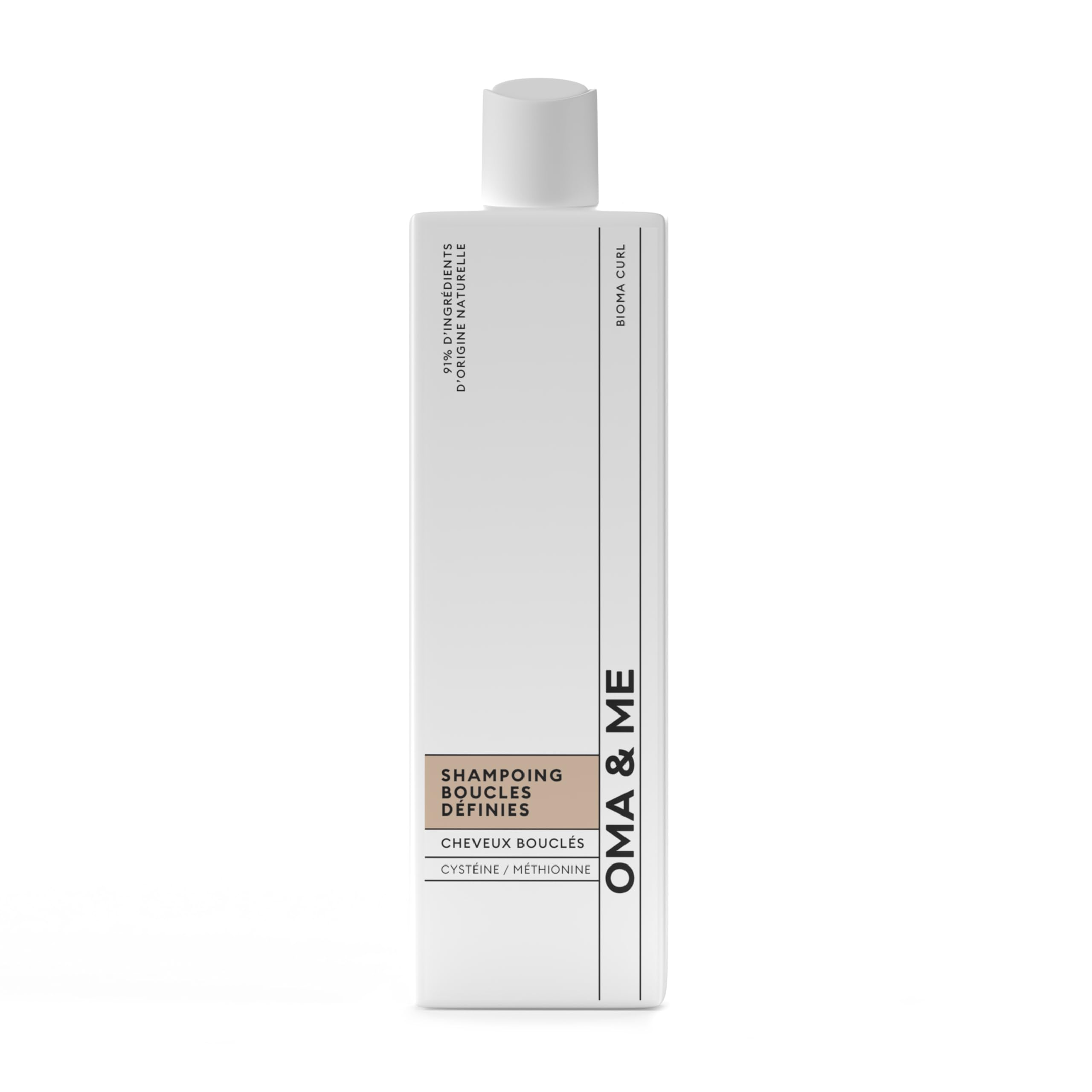 OMA & ME - Shampoing Cheveux Bouclés et Frisés - Redéfinit les Boucles et Nettoie en Douceur les Cheveux Ondulés et Bouclés Sans Sulfates, Sans Silicones, 91% Naturel, Fabriqué en France - 250ml