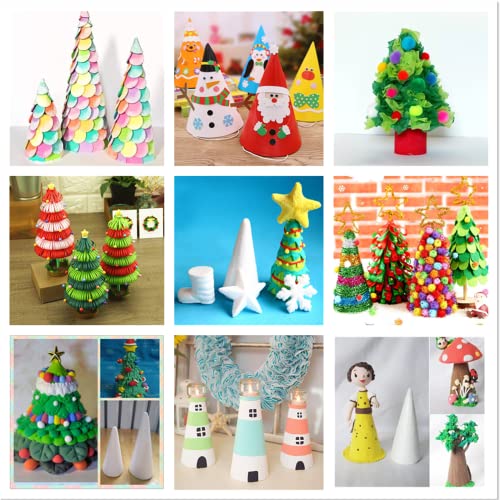 Conos de espuma Crafjie ideales para proyectos creativos estables y manualidades navideñas 5