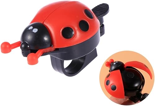 Kisangel Anillos para niños Niñas Bicicletas Niños Campana de Ciclo Campana de Manillar Campana Campana Campana de Mariquita Rojo Rojo Anillo de