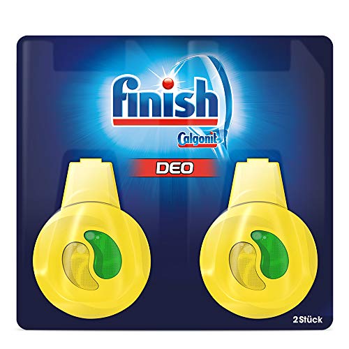 Finish Spülmaschinen-Deo Citrus und Limette – Deo für den Geschirrspüler – Gegen schlechte Gerüche – 1 x 2 Stück