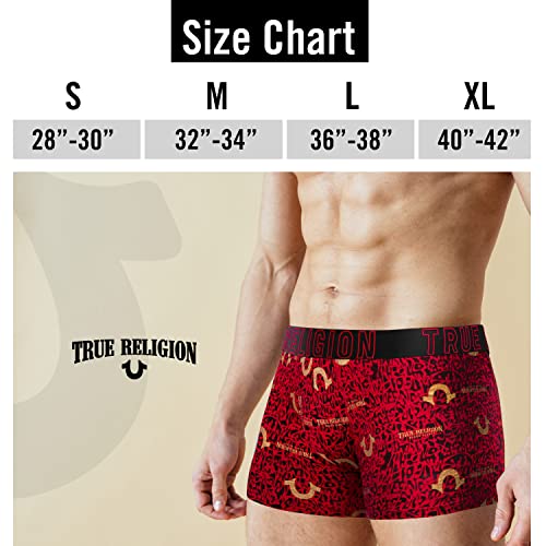 True Religion Mens Boxer Briefs – Trunks Underwear For Men Pack, 6-Pack Red #TOP5