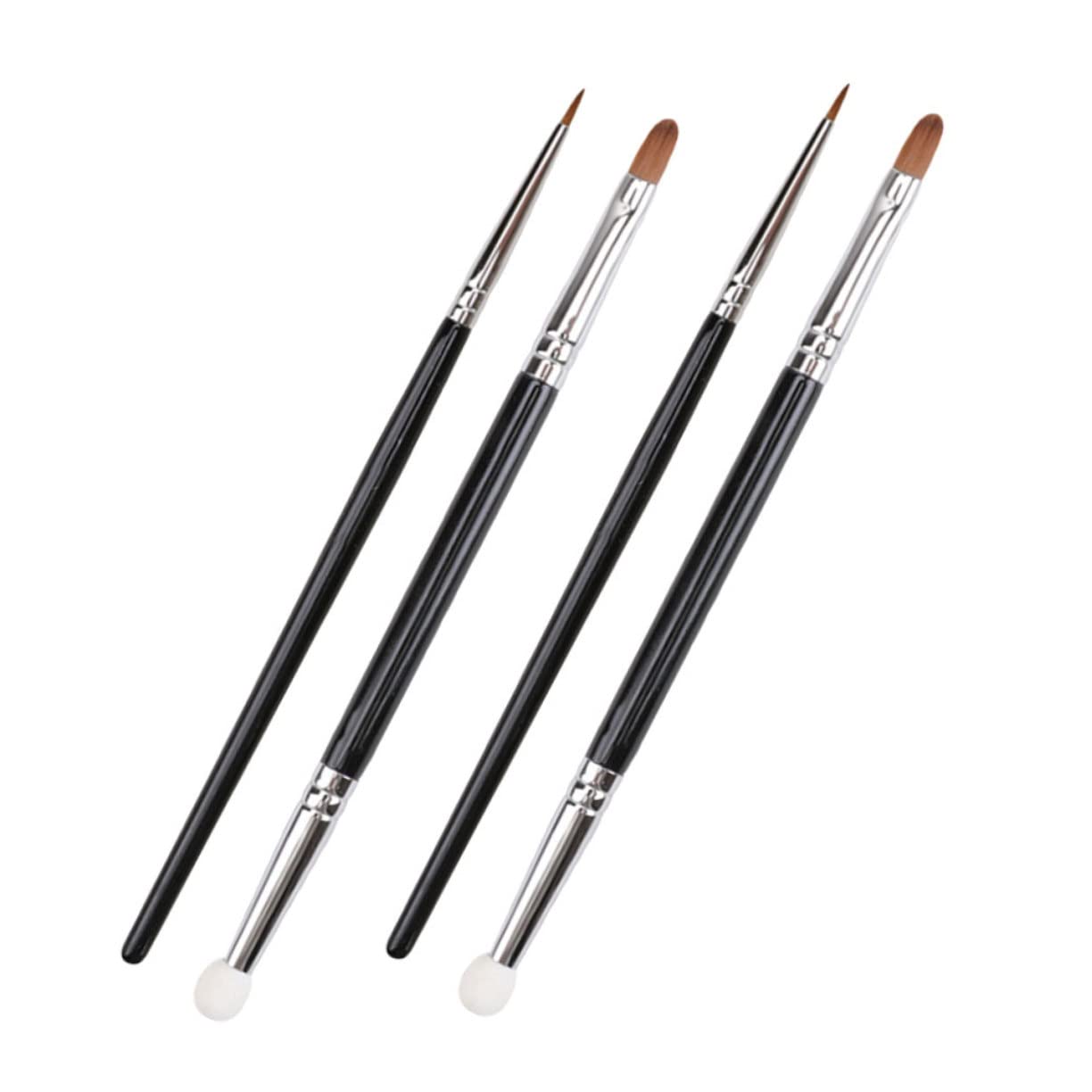 4Pcs Dual Head Concealer Brushes for Tear Ditch Nose Shadow Makeup Portable Cosmetic Brushes for Even Application for Sensitive Skin