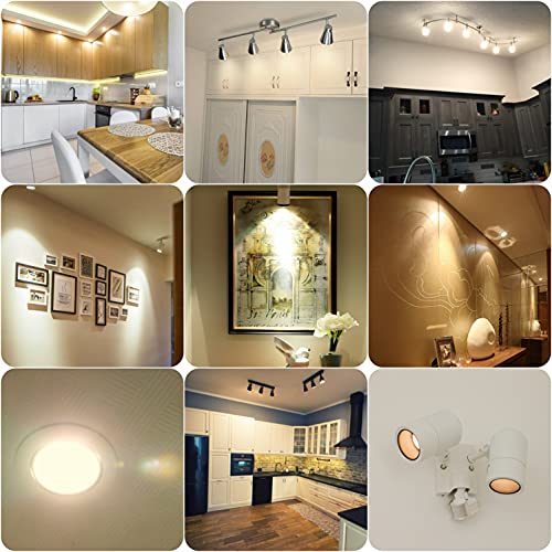 Alide Gu10 Led Light Bulbs Dimmable Ac120V,25W 35W 50W Halogen Replacement,2700K Warm White,Mr16 Gu10 Dimmable 2 Prong Base 5W Led Track Bulbs,450Lm,38 Degrees,6Pack #TOP6