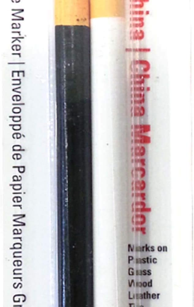 General Pencil 1240ABP China Marker Multi Purpose Grease Pencil, Black/White, 2-Pack: Arts, Crafts & Sewing