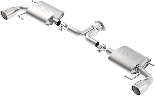 BORLA Sistema completo de escape 11918 14-16 Mazda 3 20L25L AtMt Fwd 45 Dr 2In S-Type S Rd Rl Ac Sr 4in Rd X 70in