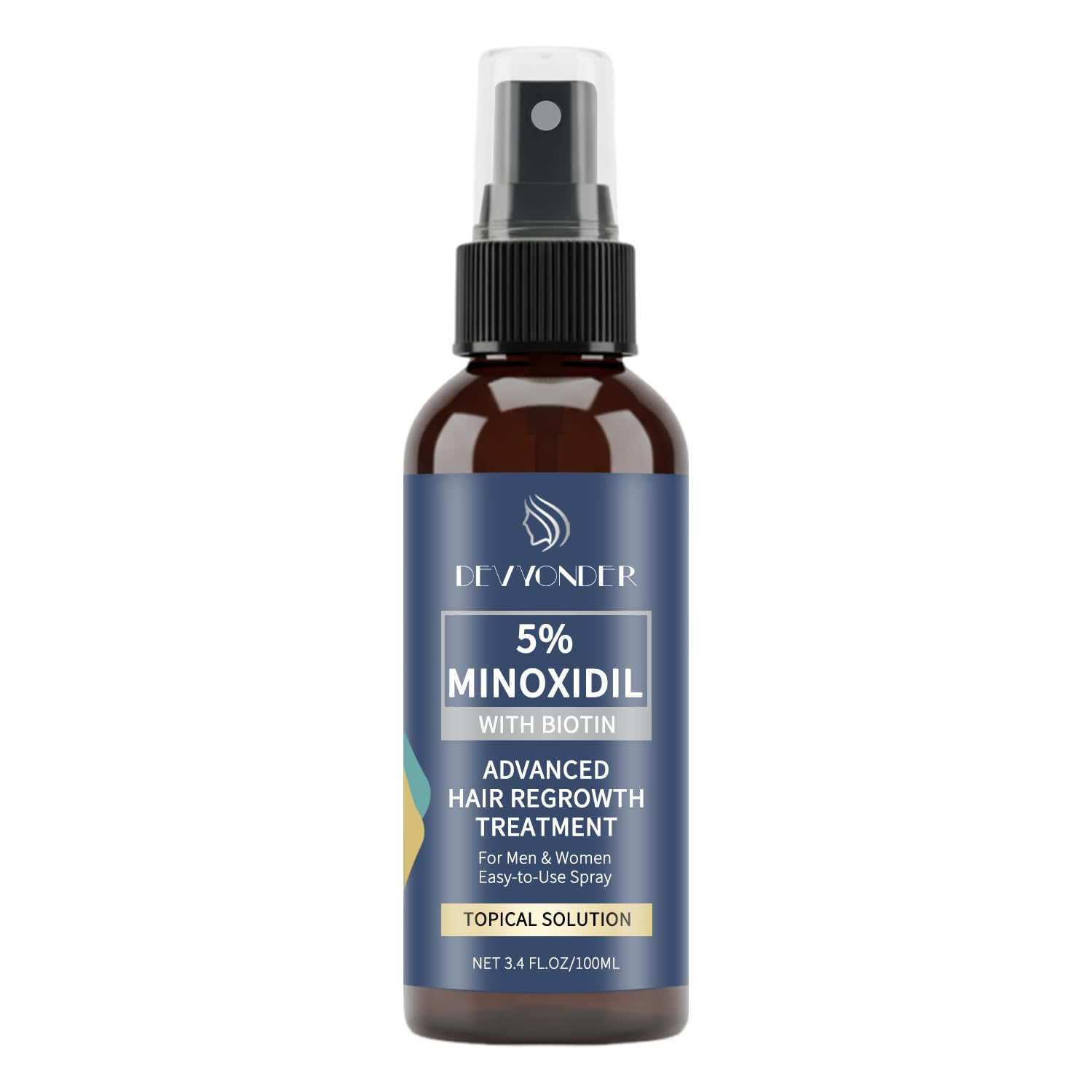 5% Minoxidil Spray for Men & Women，with Biotin to Reduce Hair Loss 3.38 OZ