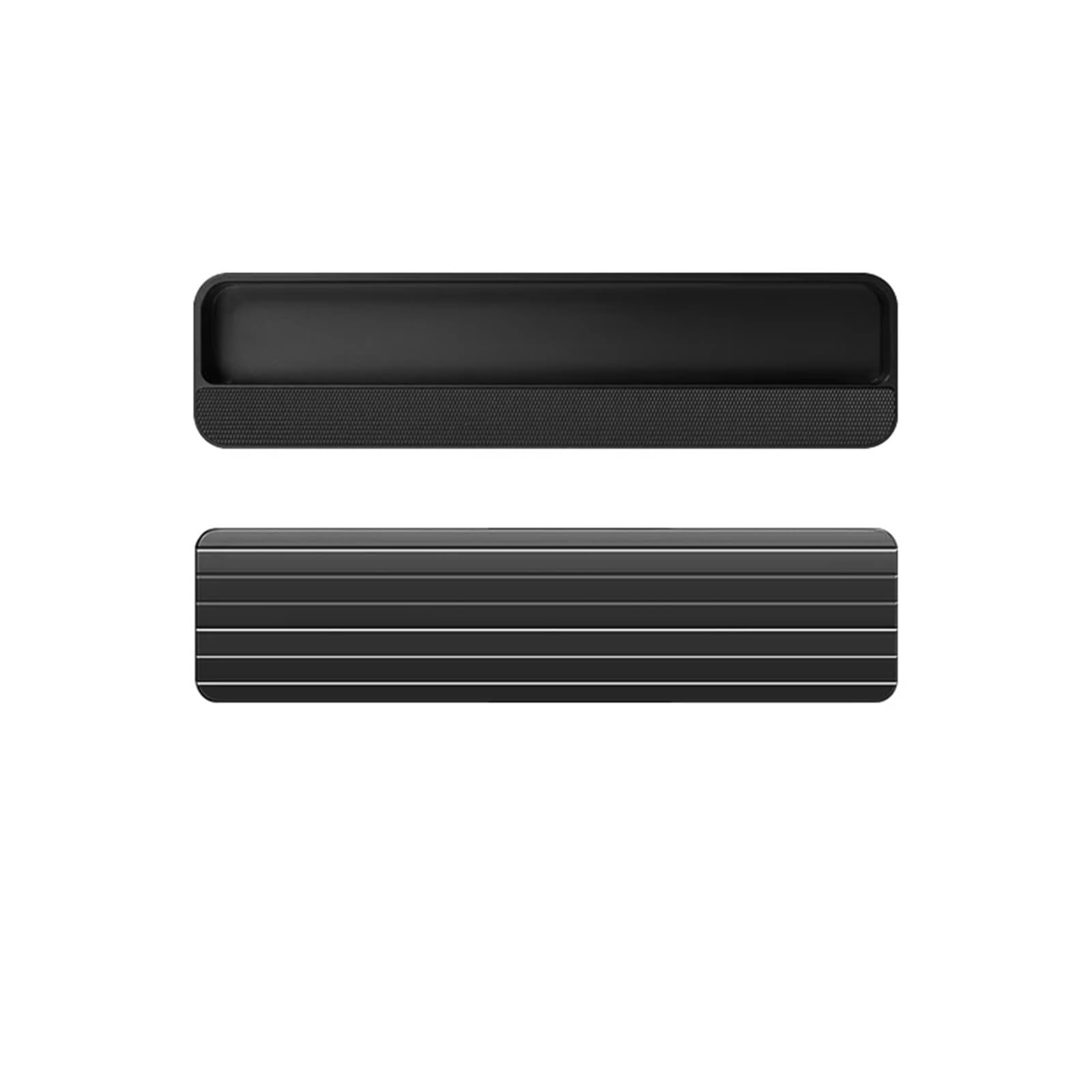 ATEUXOL Recessed Door Handles Closet Door, Cabinet, Drawer Invisible Handle Slotting Embedded Grooving Hidden Push Pull Shift Door(Dumb Black 200mm)