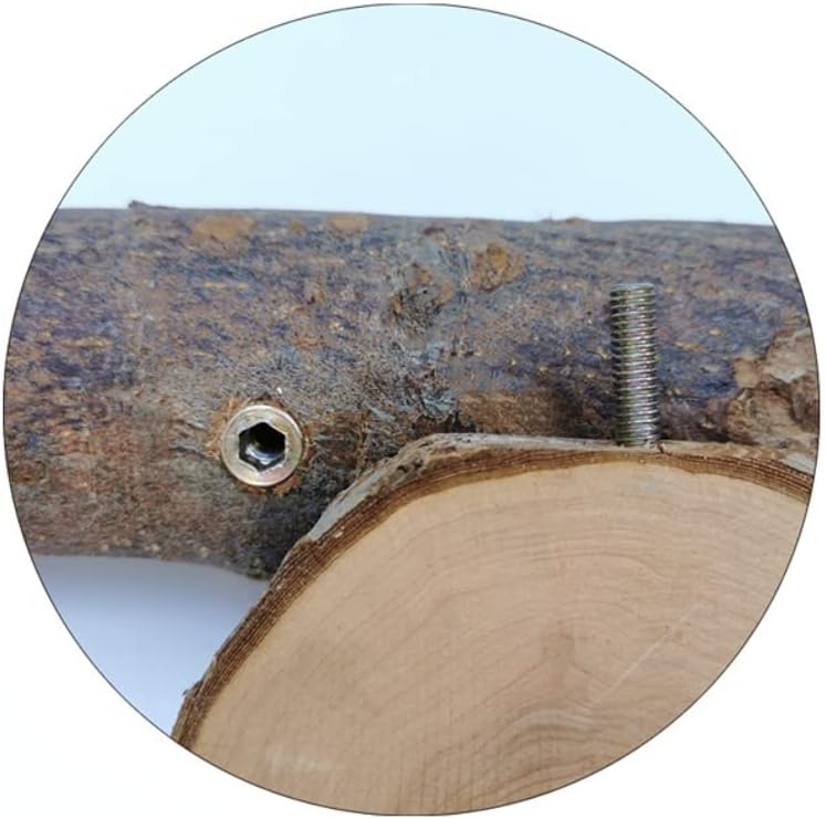 Chinchilla Large Hanging Wooden Rotating Platform - Small Animal Natural Fruit Wood Standing Platform for Squirrels, Sugar Gliders & Birds