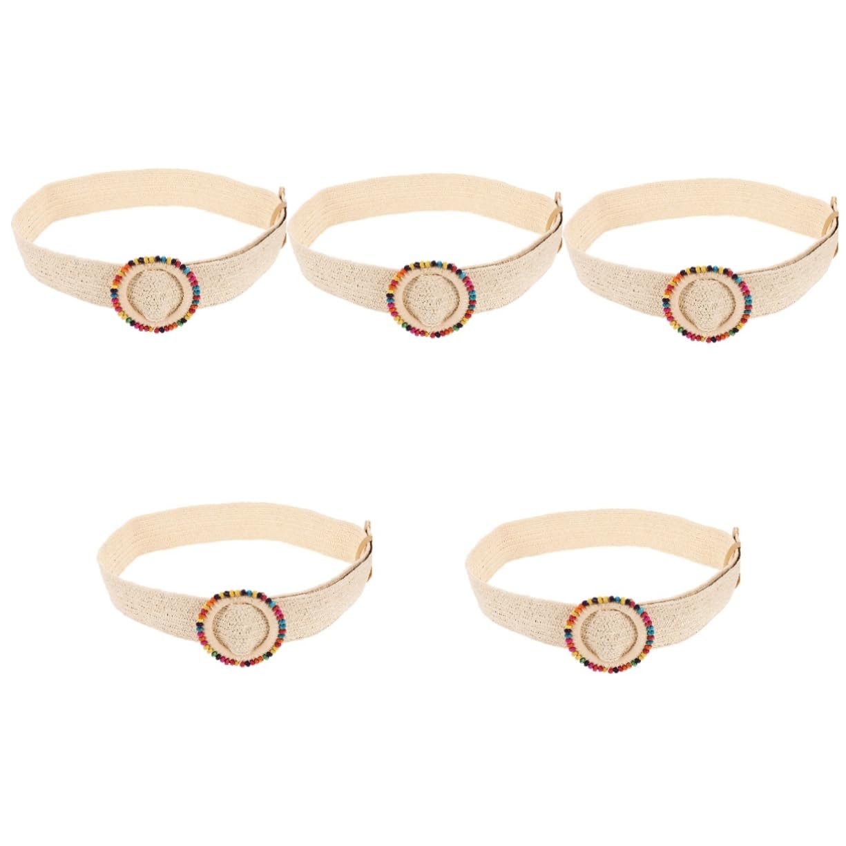 5piezas Cinturón Trenzado Elástico Para Mujer Cinturón Decorativo De Woven Para Vestidos Para Fiestas y Eventos Especiales y Cómodo
