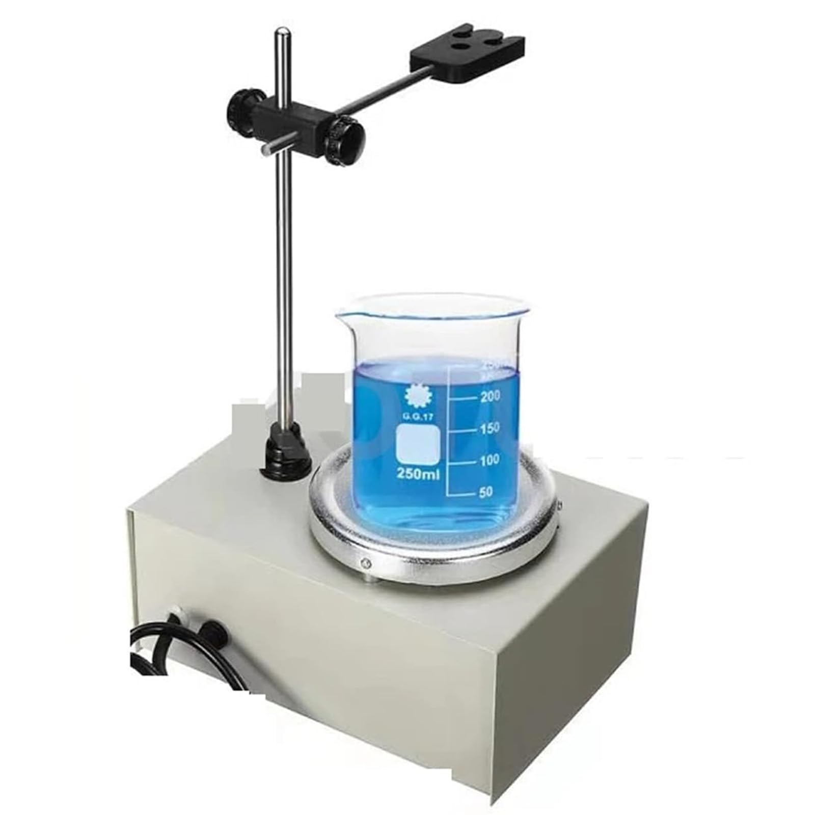 Agitador Magnético De Placa Calefactora, Mezclador De Control Dual De Calentamiento De Laboratorio De 1000 Ml Con Potencia De Agitación De 25 W Y Potencia De Calentamiento De 250 W, Regulación De