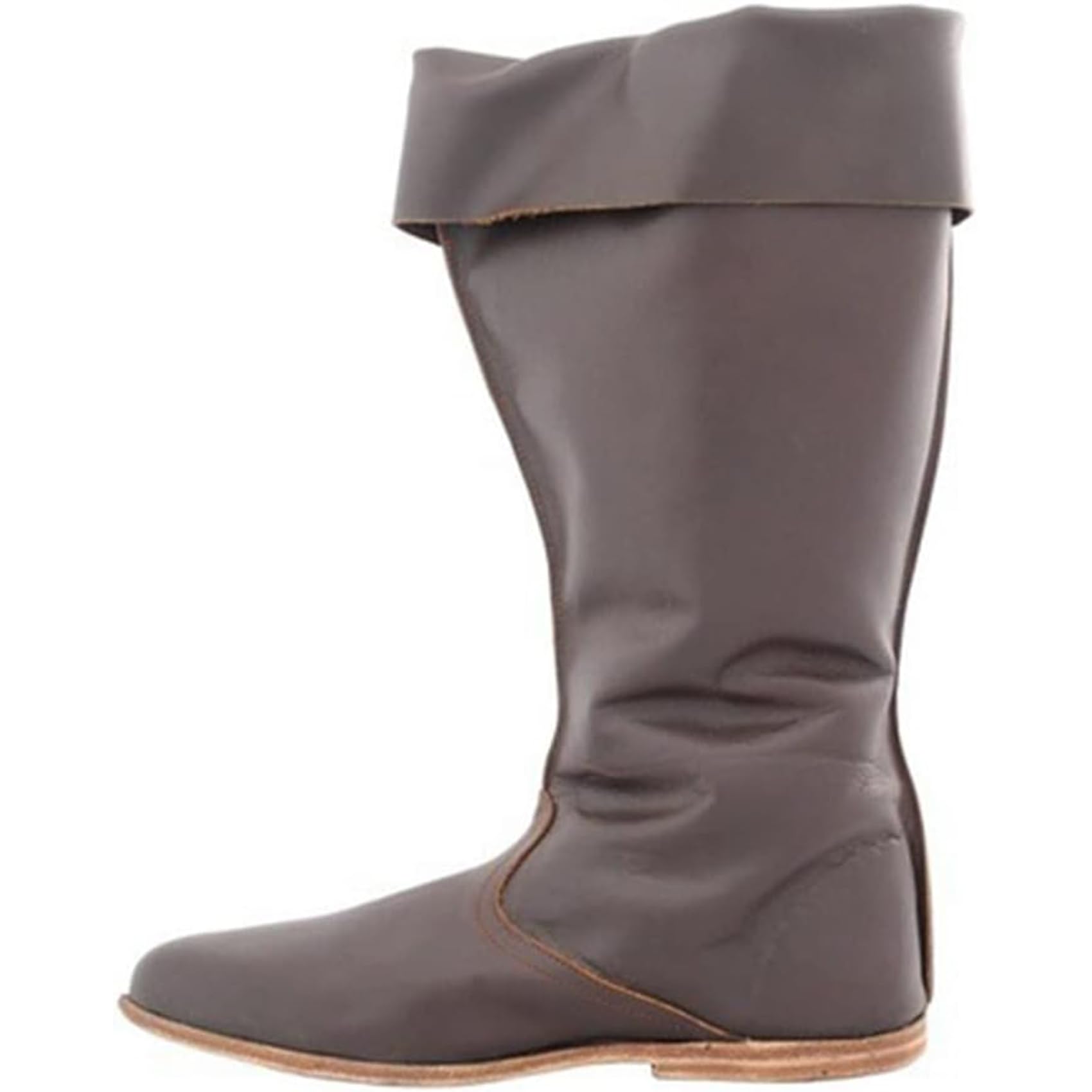 DJFOG Bottes de Chevalier médiévales pour Hommes, Bottes Hautes de Pirate Vintage, Bottes de Cowboy en Cuir PU, Accessoires de Costume de Cosplay d'halloween
