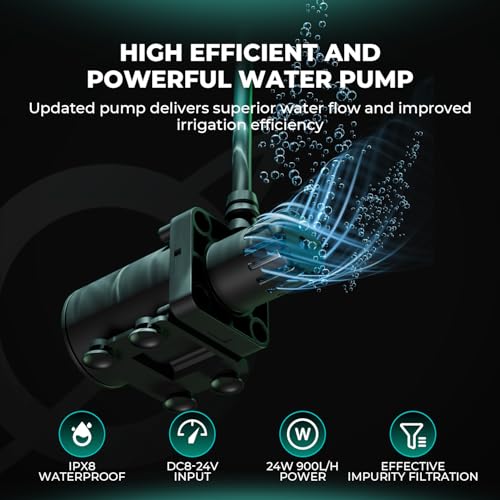 MARS HYDRO 2024 New Auto Drip Irrigation Kits with 13 Gallon Foldable Bucket, 24W Upgraded Water Pump, 8 Drip Emitters, Garden Watering System for Indoor, Lawn, Greenhouse, Yard