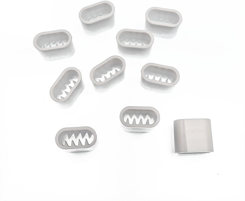 Fasteners Textile Tape Plastic – Pack of 10 – White Flat