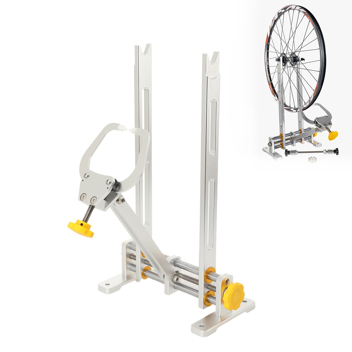 Rad Tuning Repair Tool Kit, Fahrrad-Rad-Zentrierständer, Plattform für fahrräder, Fahrrad-Rad-Ausrichtungs-Reparaturwerkzeug für Räder mit einer Breite von 46–195 mm