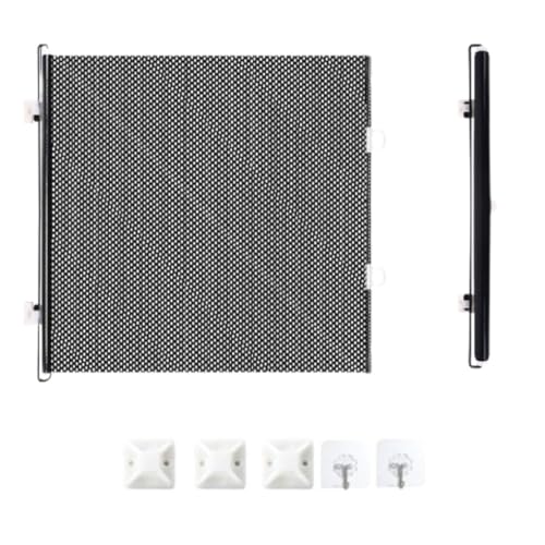 Solvanta ベビーゲート ロール式 ペット兼用 メッシュ安全柵 穴あけ不要 簡単設置 伸縮式 階段 玄関 高さ40 x 長さ125cm