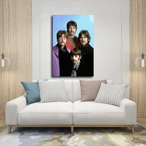 RePaLy Poster des Beatles de 1967, poster sur toile, décoration murale pour salon, chambre à coucher, avec cadre, 40 x 60 cm - Les Beatles, Paul McCartney, John Lennon, RIngo Starr, George Harrison RePaLy Poster des Beatles de 1967, poster sur toile, décoration murale pour salon, chambre à coucher, avec cadre, 40 x 60 cm – Image 6