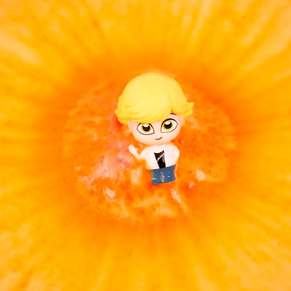 ZIMPLI - Large Miraculous Surprise Bath Bomb, 1 z 6 zabawek Miraculous do zebrania, 1 zabawka w każdej kuli Baff Bombz, kolekcjonerskie prezenty dla dziewczynek i chłopców