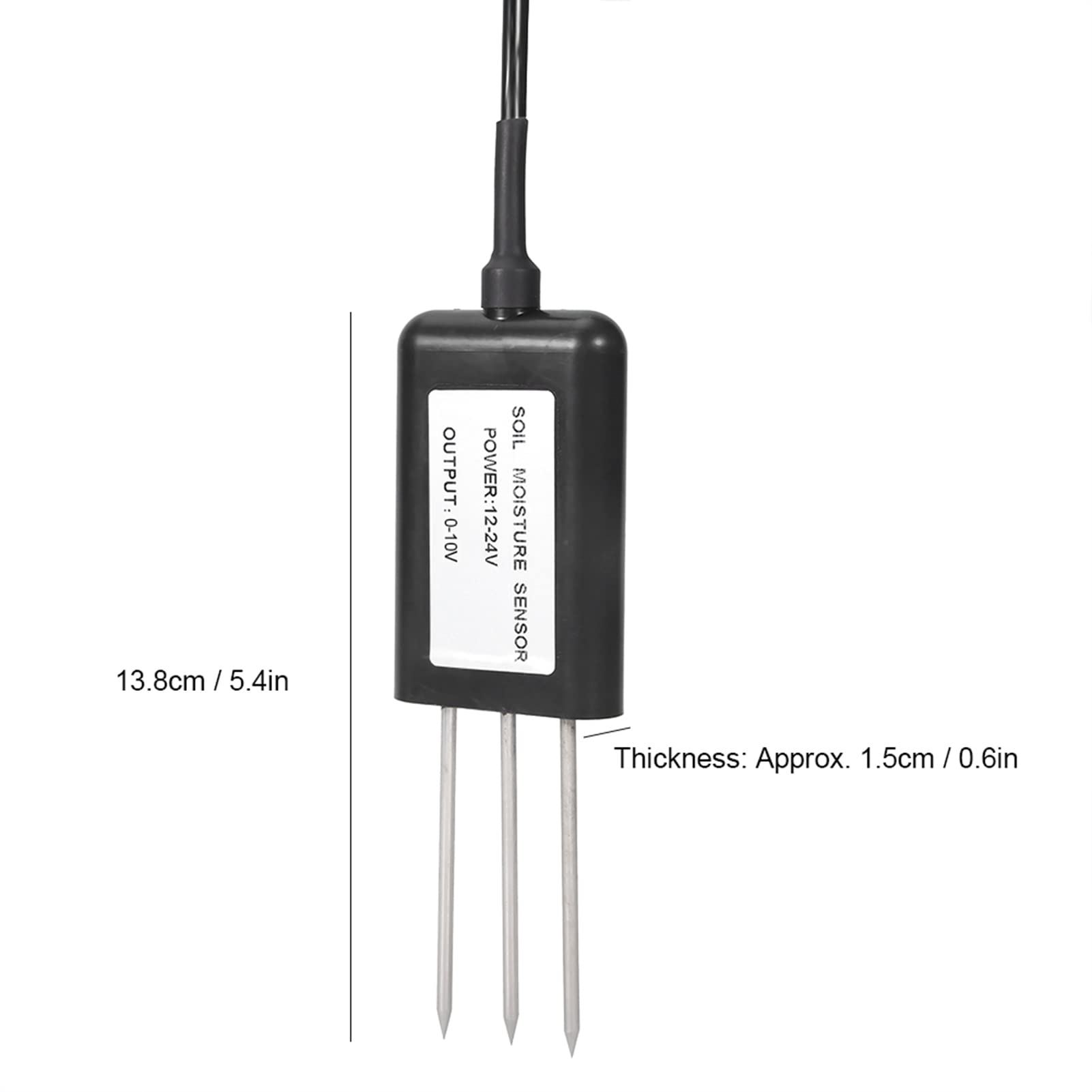 Jiawu 0-10V Bodenfeuchtigkeitstemperatursensor, IP68 Edelstahlsonde, for