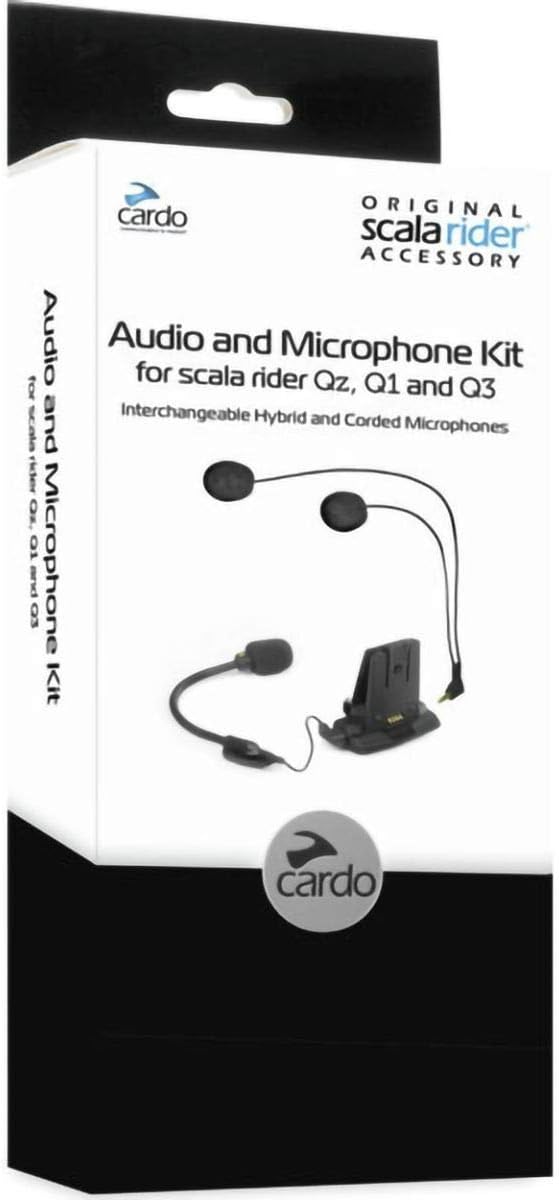 Cardo Scala Rider Audio Q1/Q3 Microphone and Speaker Kit - Black