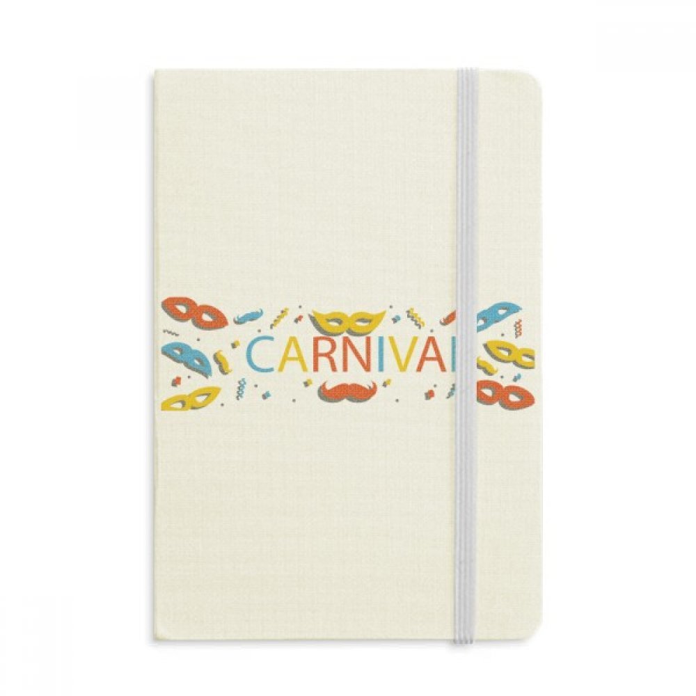 Carnet de notes tissu raffiné masque de Venise couverture classique souple A5 multicolore