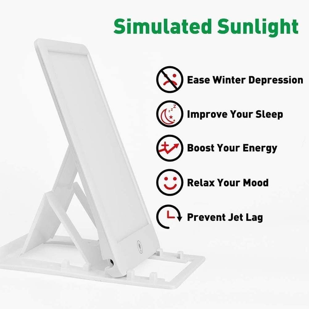 Lampada da Terapia Luminosa, Luce Bianca a 10000 LUC LED UV-Free 10000 LED, Controllo del Tocco con Livelli di luminosità Regolabile, Funzione Timer