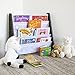 Humble Crew 4-Tier Kids Bookshelf, Espresso Wood/White - Premium Book Shelf for Kids Rooms with Four Deep Pockets - Toddler Sling Book Rack with Deep Sleeves, Nursery Bookcase Organizer