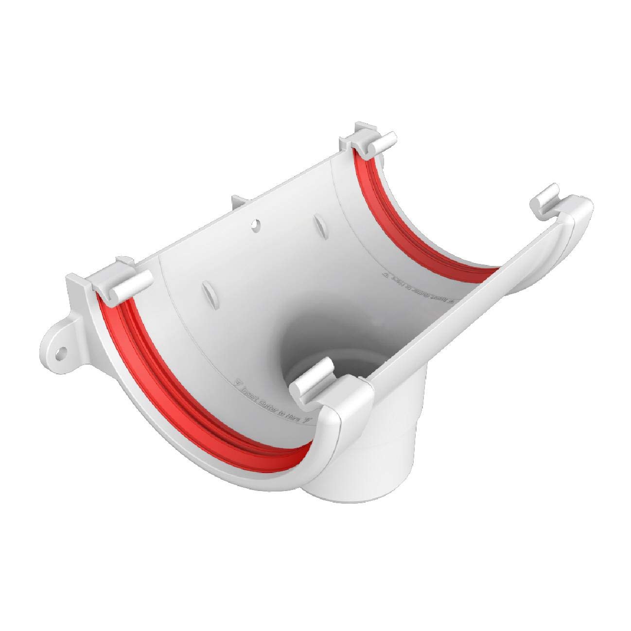 Freeflow White Round Gutter Running Outlet, 112Mm Rain Water Systems