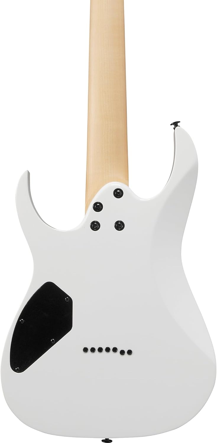 Ibanez GRG7221 RG Gio 7-String Electric Guitar - White Bundle with Amp, Gig Bag, Tuner, Instrument Cable, Picks, Austin Bazaar Instructional DVD, and Polishing Cloth