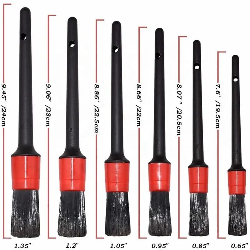 Image of EZ LIVING Precision Car Detailing Brushes for Interior and Exterior Car Detailing Brushes Automotive Detailing Brush Set Detailing Brushes for Cars Wheel Brush for Car Cleaning(5pcs)