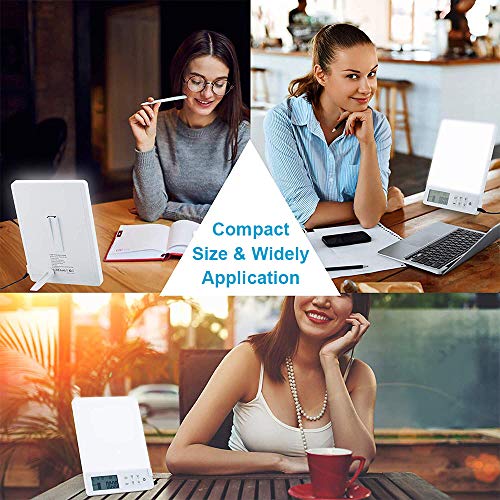 Image of 23W LEDs Daylight Light with Timer Function Dimmable 10000lm Bright Lamp 6000k White & Blue Light for Winter Home Office