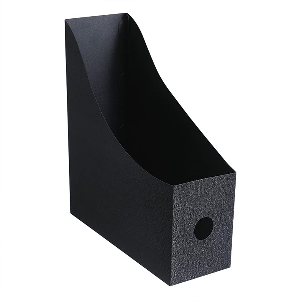 SM SunniMix Sturdy Magazine File Plastic Holder Desk Organizer File Folder for Office Organization and Storage Book Paper Organiser - Black