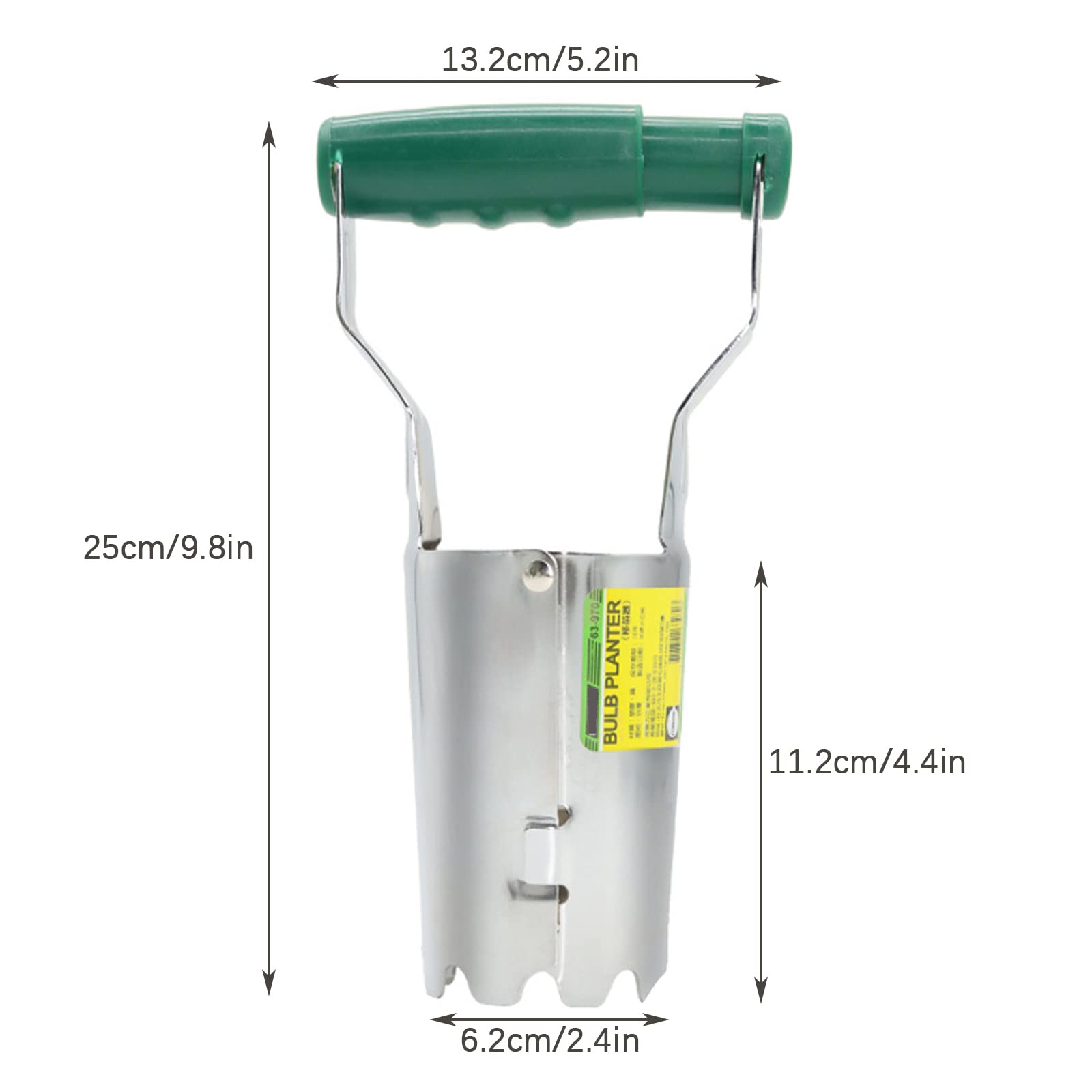 Set di fioriere for bulbi, attrezzi da giardino for fioriera for scavare/riempire fori Trapiantatrice for bulbi che piantano rilascio automatico del terreno con segno di profondità for tulipani narcis